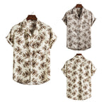 Herren Kurzarmhemd mit floralem Allover-Print und lockerer Passform