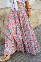 Hochtaillierte Bootcut-Hose mit verspieltem Druck