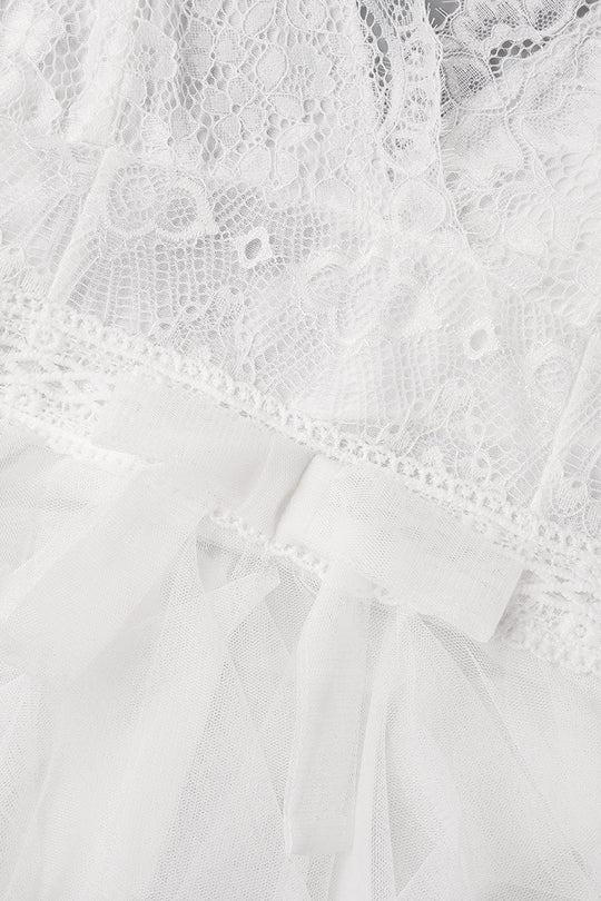 R&B | Süß Elegante Einfarbige Mesh V-Ausschnitt Ungleichmäßiges Kleid Kleider- 3 Farben