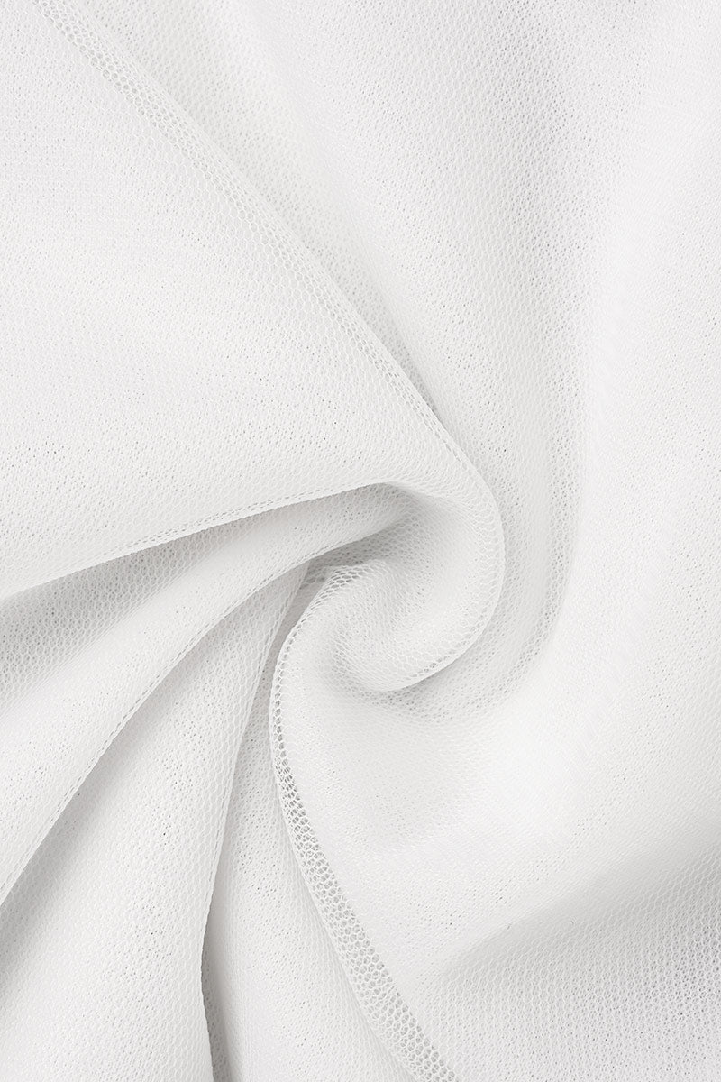 R&B | Süß Elegante Einfarbige Mesh V-Ausschnitt Ungleichmäßiges Kleid Kleider- 3 Farben