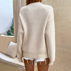 R&B | Gemütlicher Strickpullover mit Stilvollem Knopfkragen
