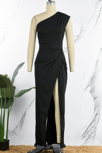 R&B | Elegantes Formelles Einfarbiges Schlitz Asymmetrisches Schräges Kragen Abendkleid Kleider - 8 Farben
