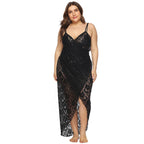 Damen Transparentes Spitzenstrandkleid R&B