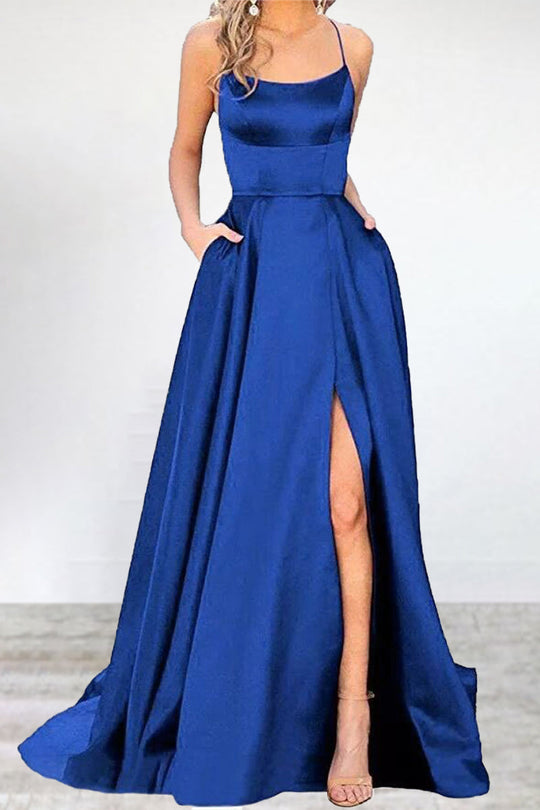 R&B | Sexy Formell Einfarbig Hohe Öffnung U Hals Abendkleid Kleider- 16 Farben