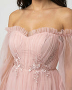 R&B | Elegantes Formelles Einfarbiges Patchwork Off-Shoulder Abendkleid Kleider - 3 Farben