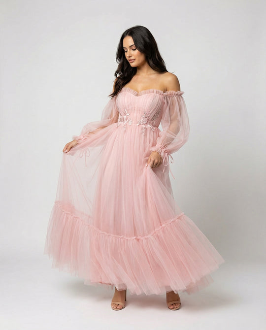 R&B | Elegantes Formelles Einfarbiges Patchwork Off-Shoulder Abendkleid Kleider - 3 Farben