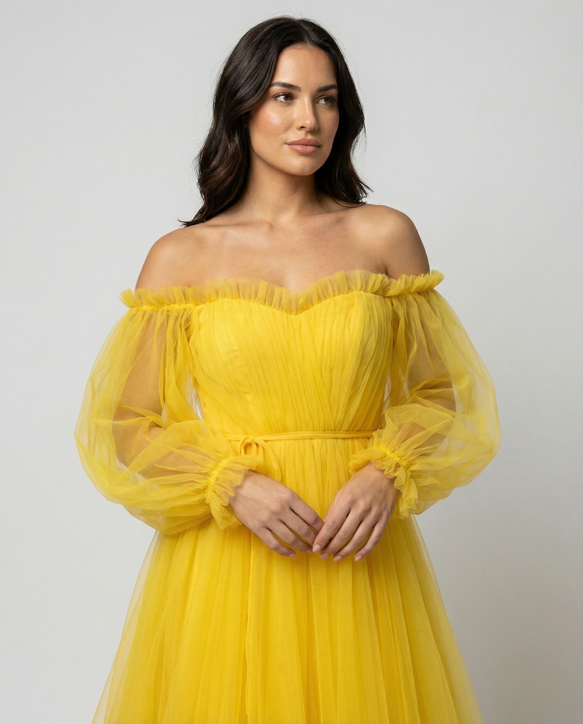 R&B | Elegantes Formelles Einfarbiges Patchwork Off-Shoulder Abendkleid Kleider - 3 Farben