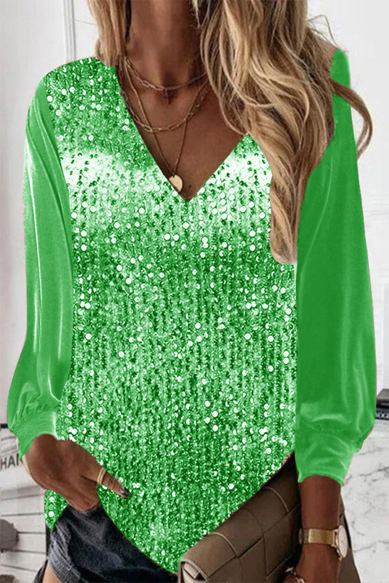 Heidi-Mode | Schlichte Glitzerbluse