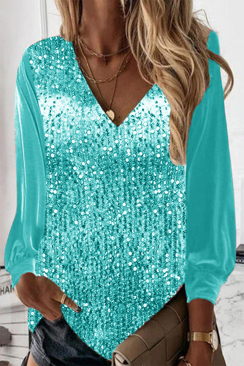 Heidi-Mode | Schlichte Glitzerbluse