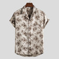 Herren Kurzarmhemd mit floralem Allover-Print und lockerer Passform