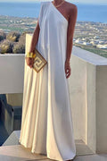 R&B | Elegante Einfachheit Solid Asymmetrischer Schräger Kragen Abendkleid Kleider - 3 Farben