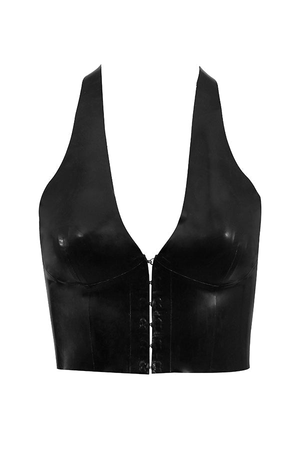 R&B | Schwarzes Latex Grime Top
