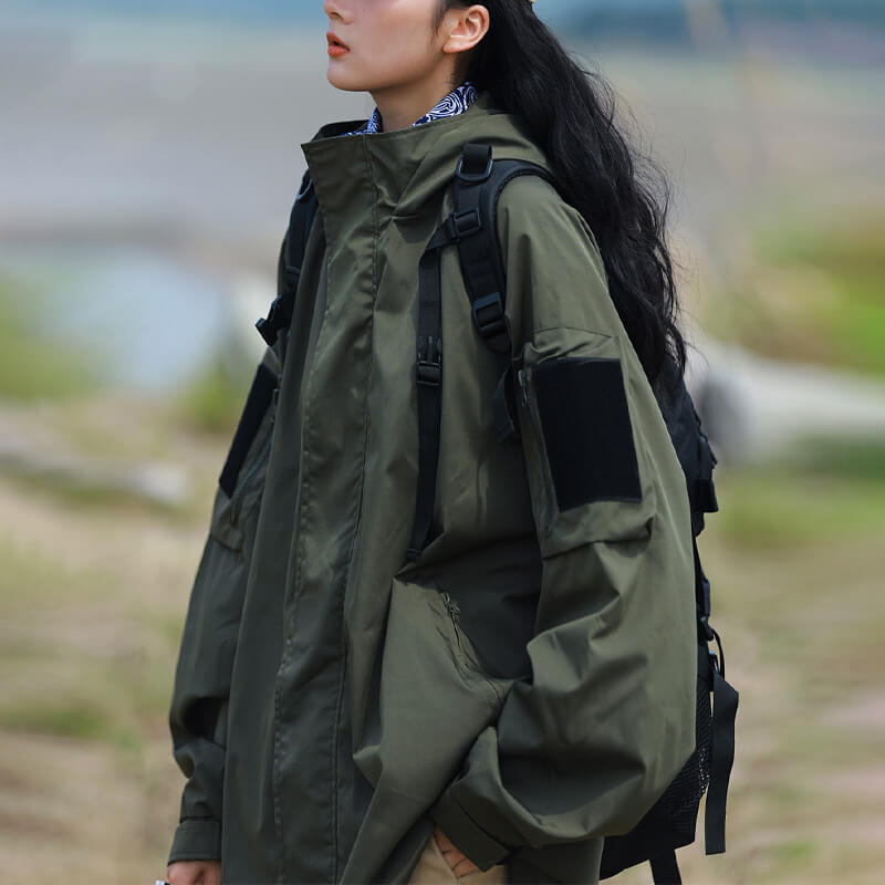 Heidi-Mode | Übergroße Jacke Mit Reißverschluss