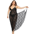 Damen Transparentes Spitzenstrandkleid R&B