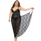 Damen Transparentes Spitzenstrandkleid R&B