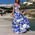 Damen Elegantes Maxikleid mit fließendem Saum und verspieltem Blumenmuster R&B