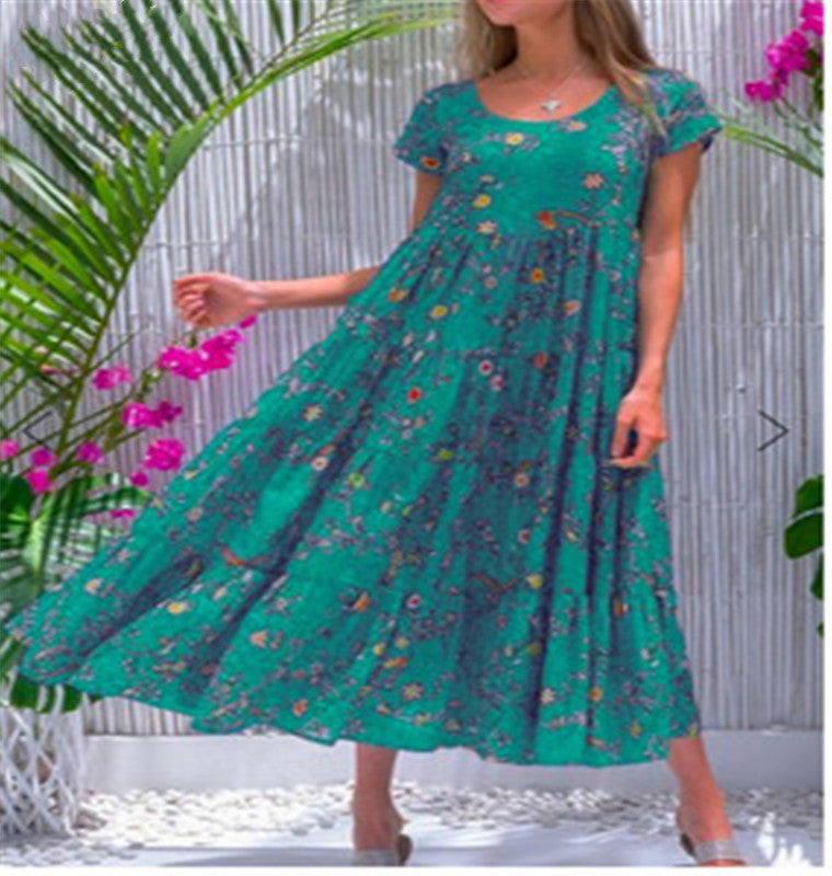 Damen Strandkleid aus leichtem, atmungsaktivem Baumwollmaterial von R&B