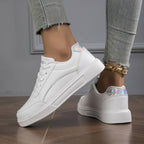R&B | Sneaker Weiße Sneaker mit Gold/Silber Details