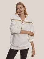 R&B | Half-zip Bluse Baumwolle Modern, Komfortabel