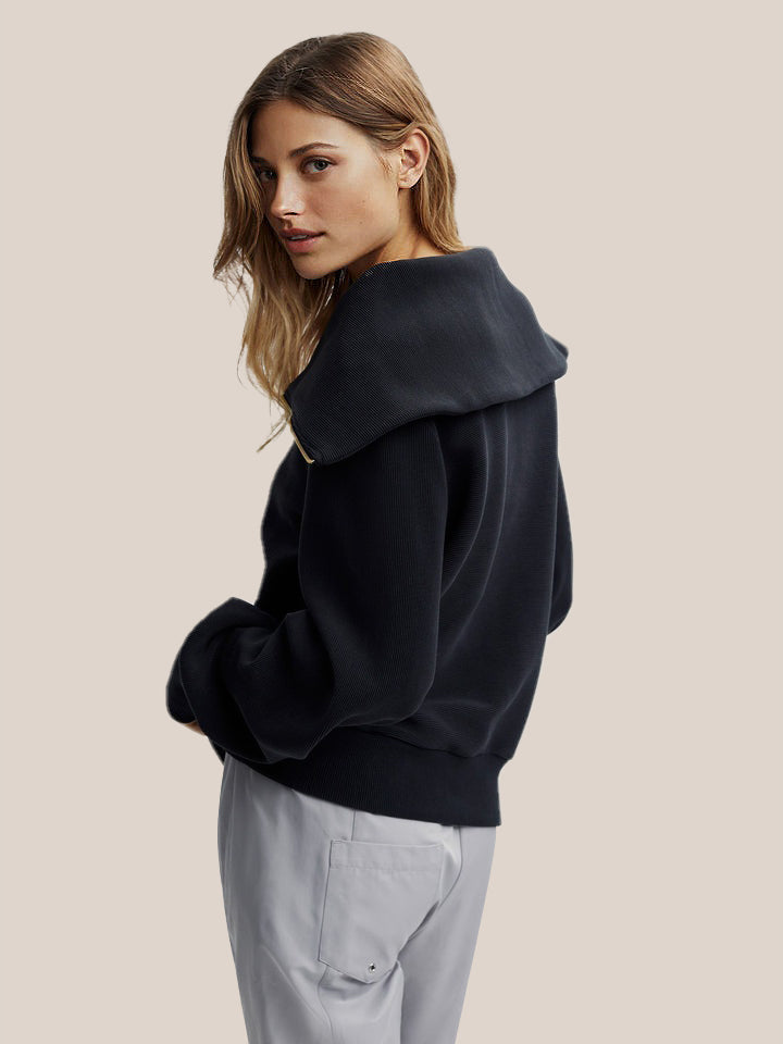 R&B | Half-zip Bluse Baumwolle Modern, Komfortabel