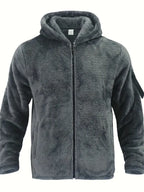 R&B Teddyjacke mit Reißverschluss für Männer