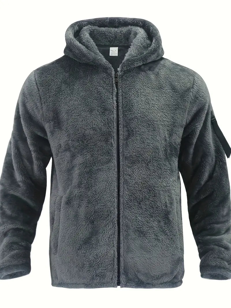 R&B Teddyjacke mit Reißverschluss für Männer