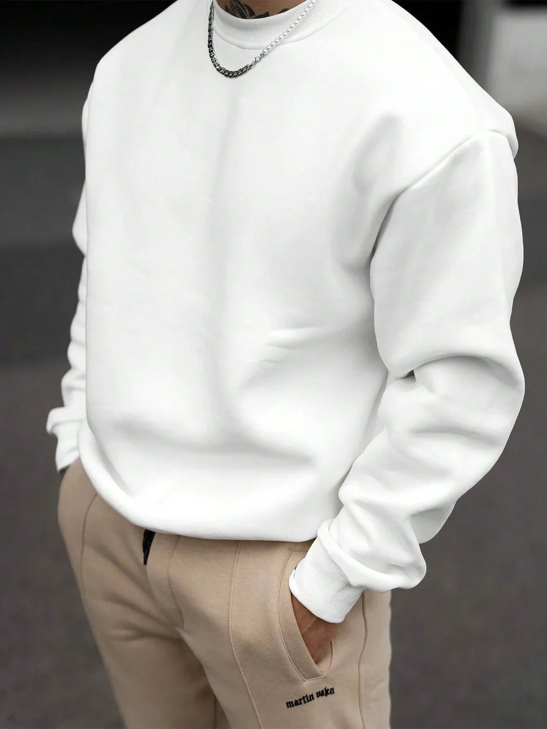 R&B | Herren Sweatshirt mit Rundhalsausschnitt