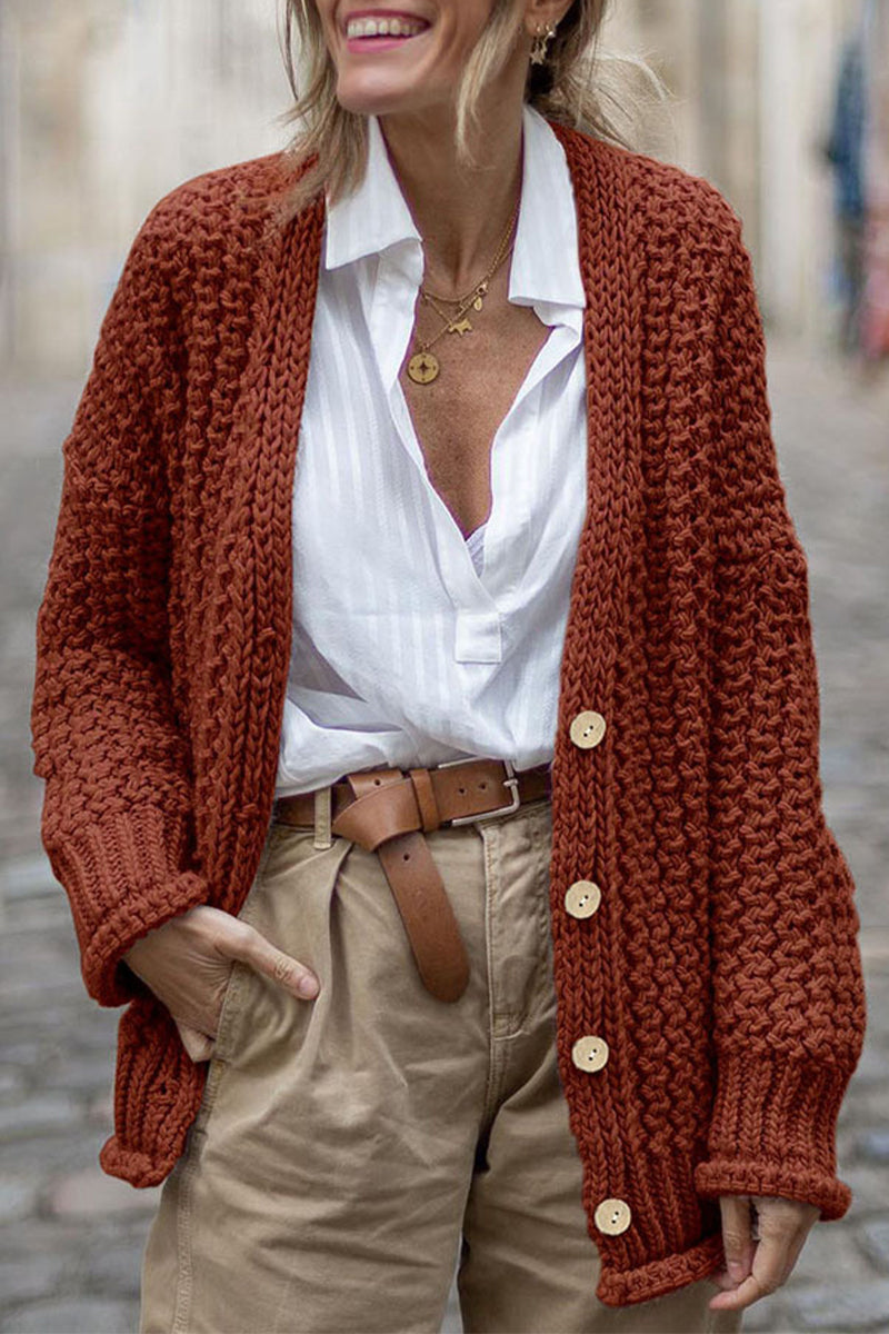 R&B | Lässige und Bequeme Winter Strickjacke