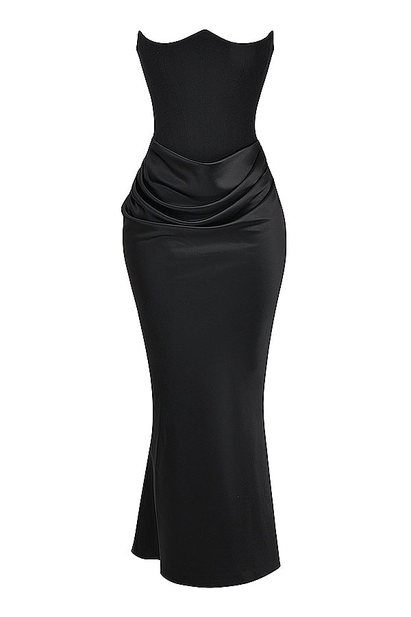 R&B | Trägerloses Korsett Maxi Kleid