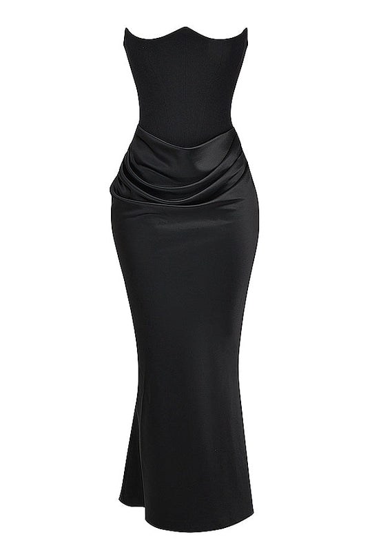R&B | Trägerloses Korsett Maxi Kleid