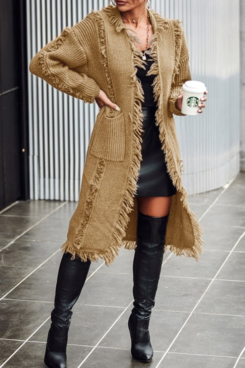 R&B | Klassische und Bequeme Winter Strickjacke