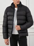 R&B | Gepolsterte Jacke mit Hohem Kragen Reißverschluss Warm und Leichtgewicht