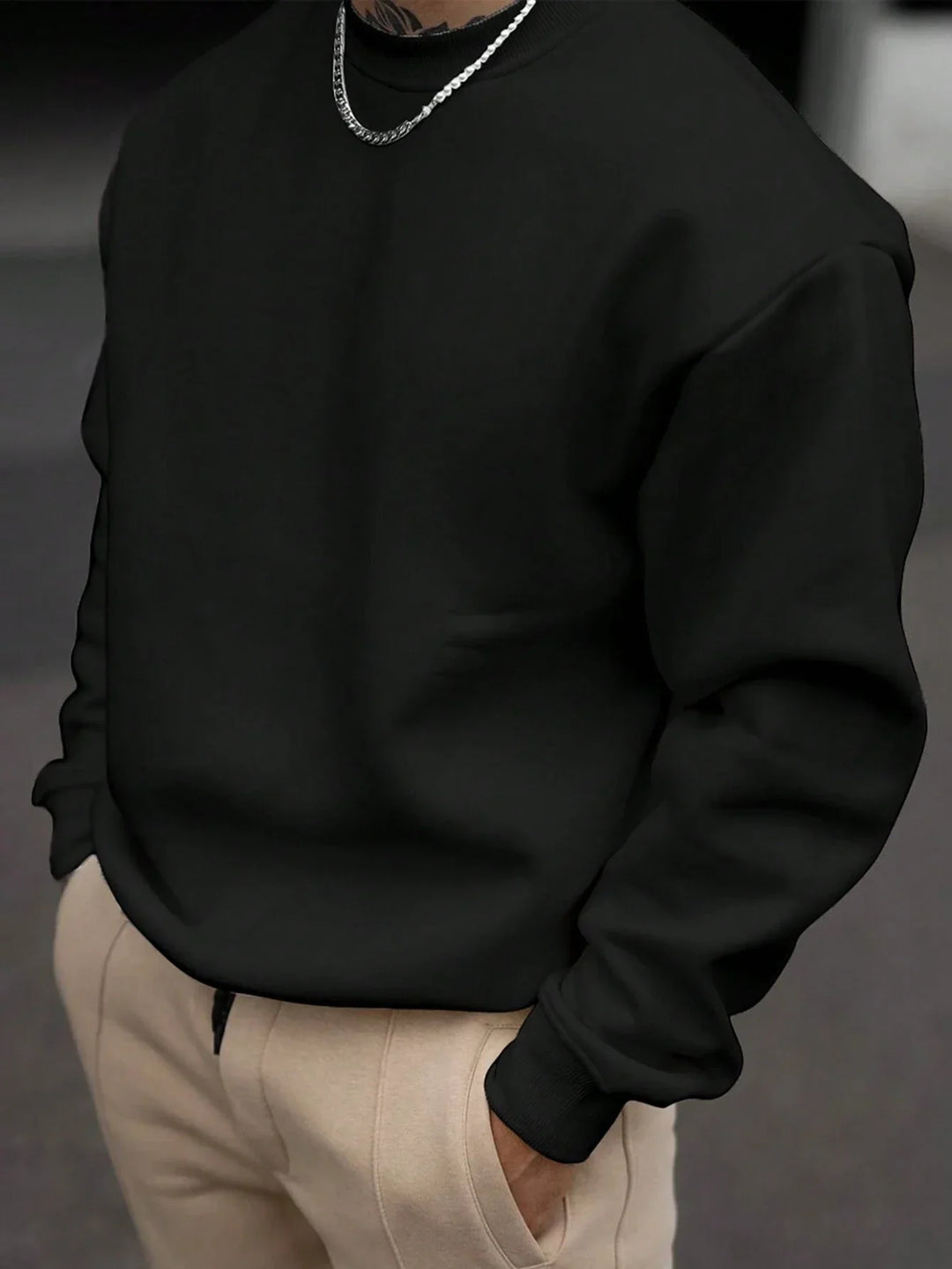 R&B | Herren Sweatshirt mit Rundhalsausschnitt