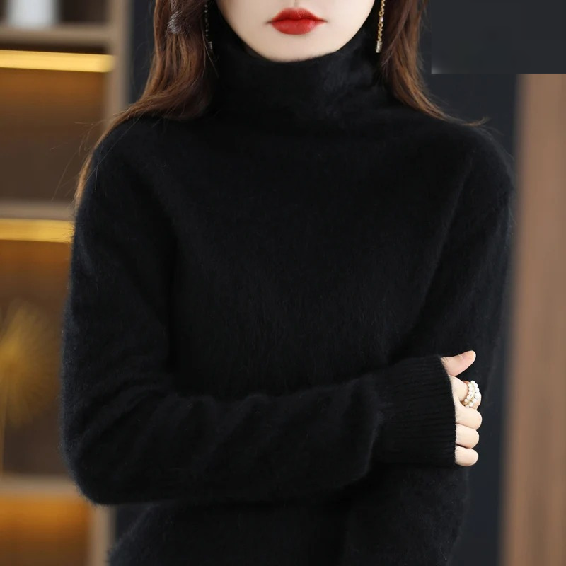 R&B | Pullover Damen Weicher Rollkragenpullover, Warm & Luxuriöses Design