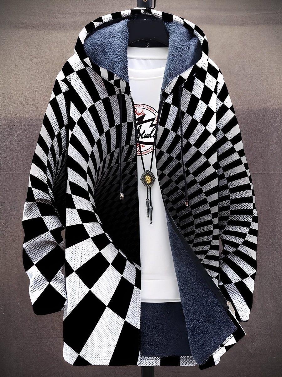 R&B | Stilvolle bedruckte Jacke mit Kapuze für Männer