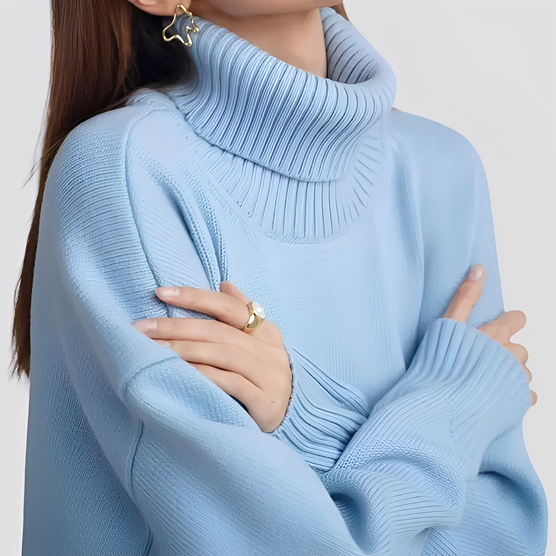 R&B | Einfacher, Übergroßer Rollkragenpullover für Damen