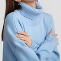 R&B | Einfacher, Übergroßer Rollkragenpullover für Damen