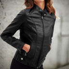 Stilvolle Damen-jacke mit Reißverschlusstaschen