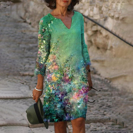 R&B | Bezauberndes Kleid Mit Blumenmuster Für Frauen