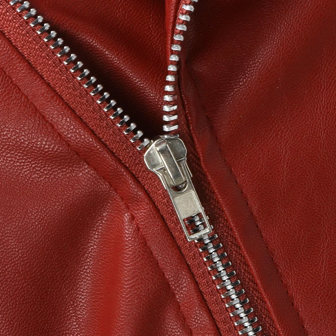 R&B | jacke Damen Biker Modell mit Gürtel und Reißverschlussdetails