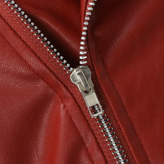 R&B | jacke Damen Biker Modell mit Gürtel und Reißverschlussdetails