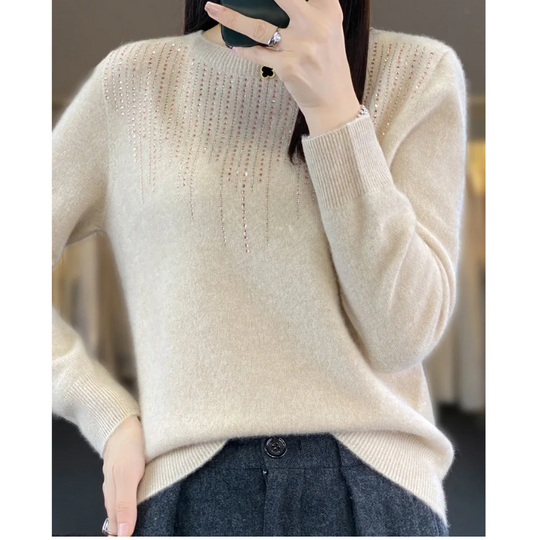 R&B | Sweatshirt - Weicher Strickpullover mit funkelnden Details