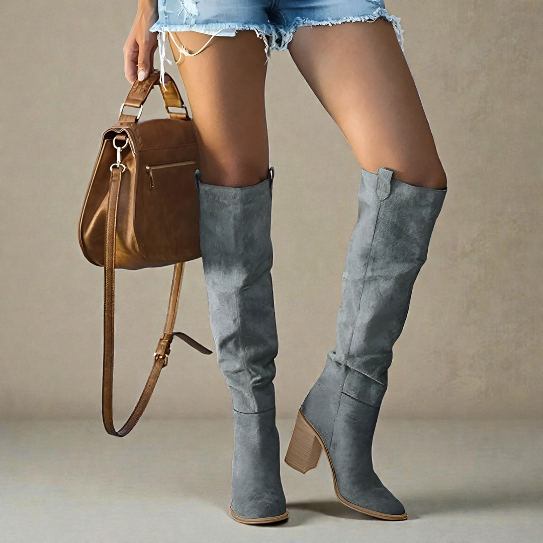 Orthopädische Kniehohe Lederstiefel für Damen R&B R&B