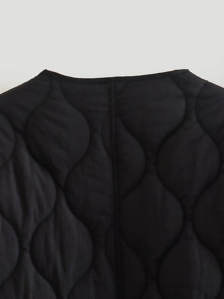 R&B | Elegante Langarm-Steppjacke mit Ein-Knopf-Verschluss Ideal für Herbst/Winter
