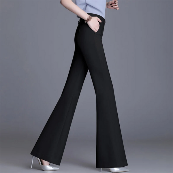 R&B | Elegante Enganliegende Hohe Taille Flared Hosen