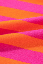 Stripe Schulterpolster Rundhals-Pullover