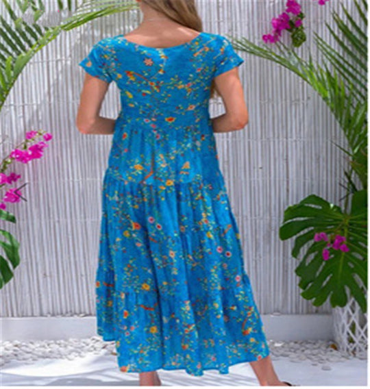 Damen Strandkleid aus leichtem, atmungsaktivem Baumwollmaterial von R&B