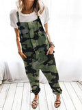 Damen Lässige Camouflage Latzhose
