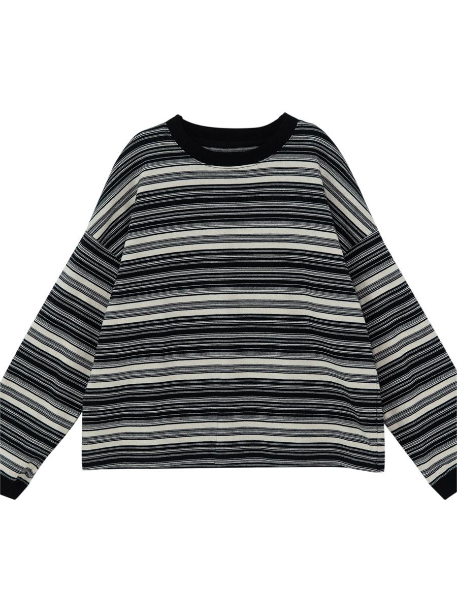 R&B | Oversized Pullover mit Rundhalsausschnitt Und Streifen