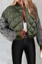 R&B | Kurze gesteppte Jacke mit Pailletten für Frauen